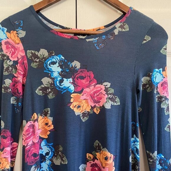 ASOS Women's NWT Floral Long Sleeve Green Pink Casual Skater Shirt Dress Size 2 - Picture 4 of 7